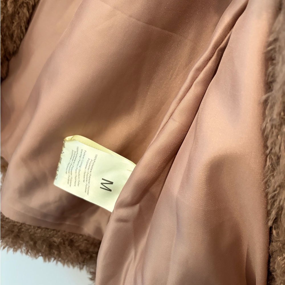 Women's Brown Faux Fur Coat - Picture 5 of 5
